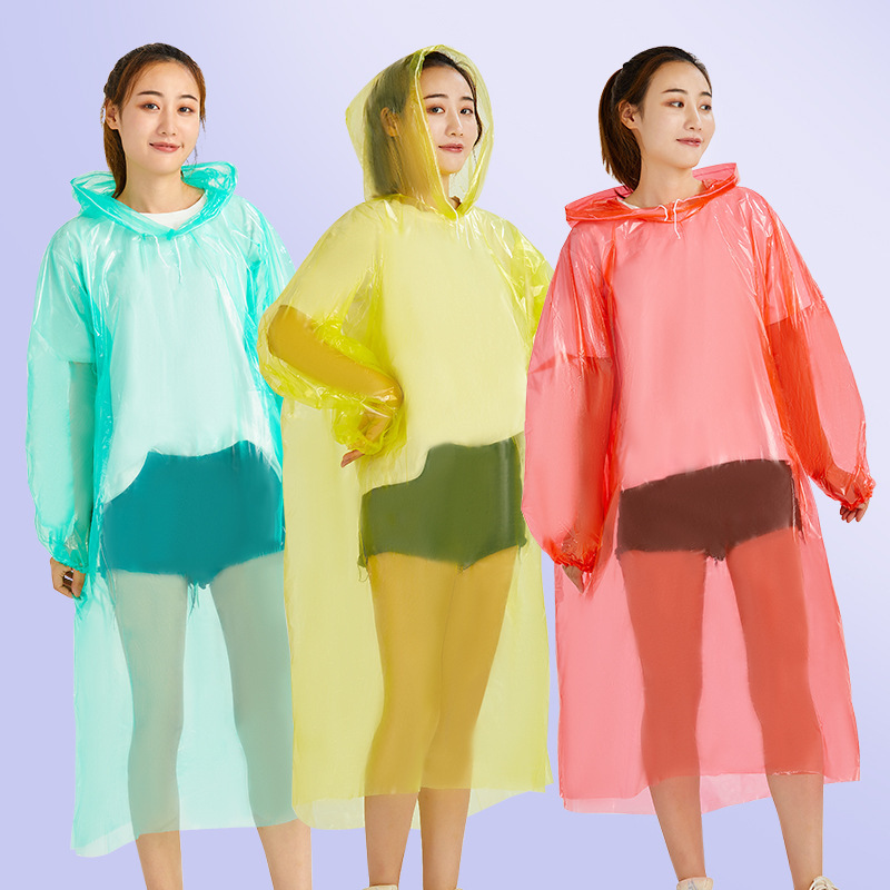 Non-disposable Pullover Raincoat Thickened Hiking Corset Raincoat Travel Poncho One-piece Raincoat Men's and Women's Travel