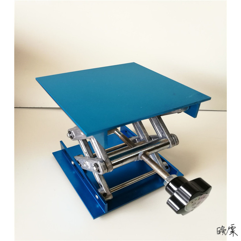 实验室小型升降台手动不锈钢铝氧化铝合金螺旋便携式水平研发室