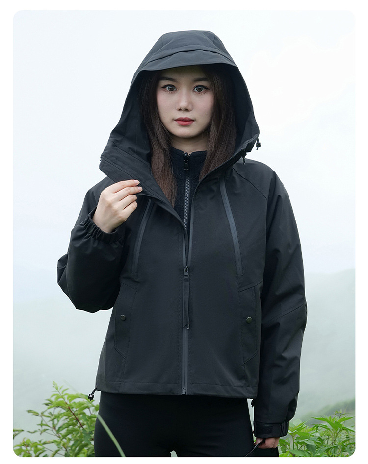 Soft Shell Hiking Jacket Windproof Waterproof Three-in-one_voghion.com