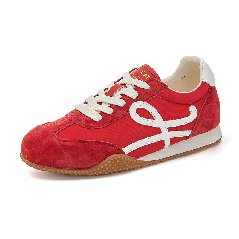 Ballet deportivo de otoño zapatos de suela gruesa para mujeres zapatos de entrenamiento de cuero nuevo estilo universal para mujeres zapatos casuales para mujeres