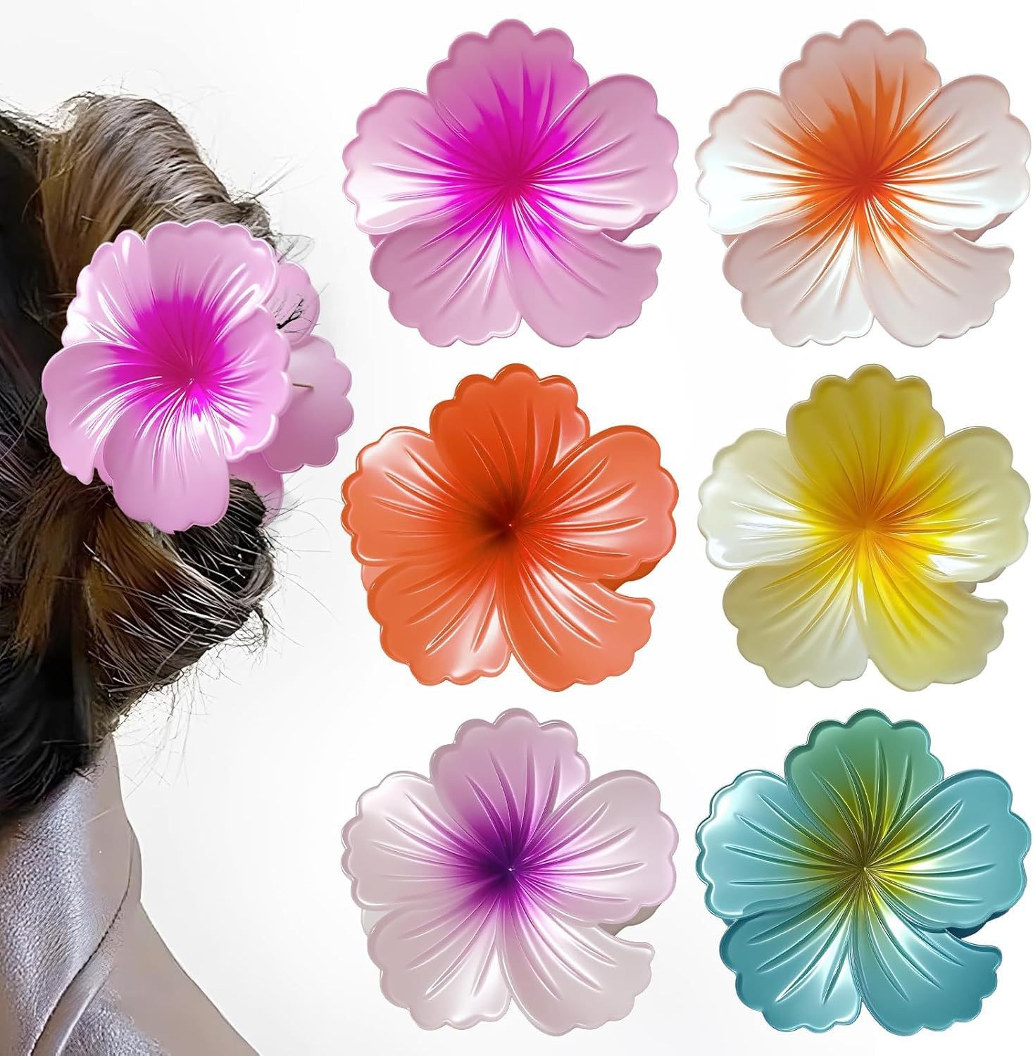 Venta caliente transfronteriza moda Mori pequeña fresca y dulce color caramelo flor enrollable pinza pinza para el cabello con sentido avanzado accesorios para el cabello