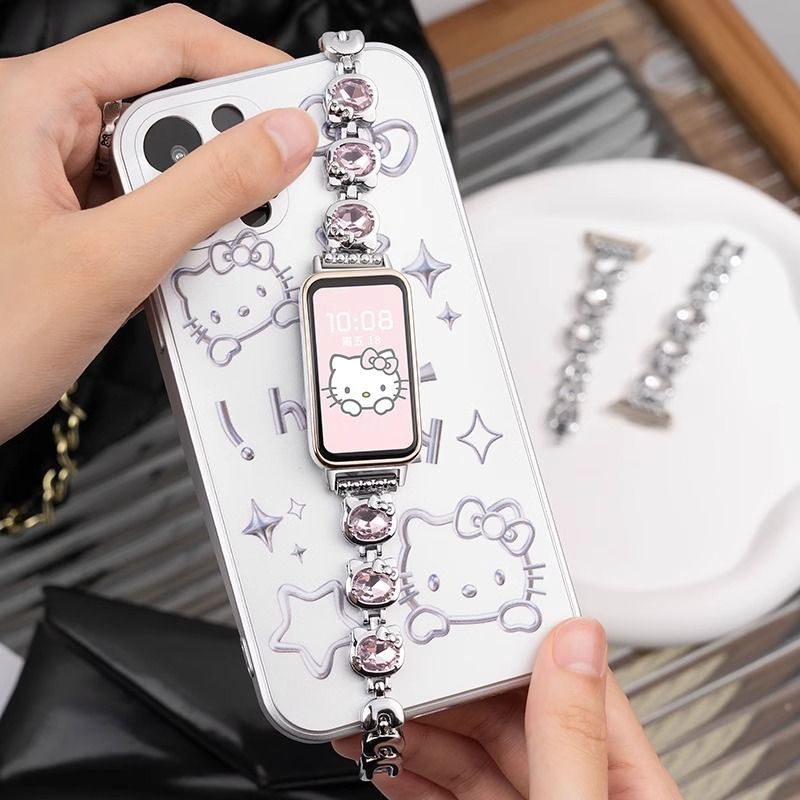 For Huawei bracelet 10NFC version 98 cloud HA580 strap WatchFIT3 metal KT cat 2 diamond advanced