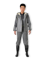 A5L坑道服煤礦作業礦井隧道防水橡膠分體戶外雨衣背帶加厚防暴雨