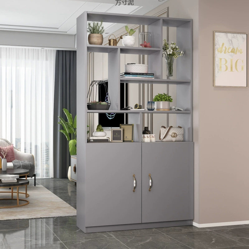 Простой шкаф для гостиной с перегородкой экрана Современный витринный шкаф