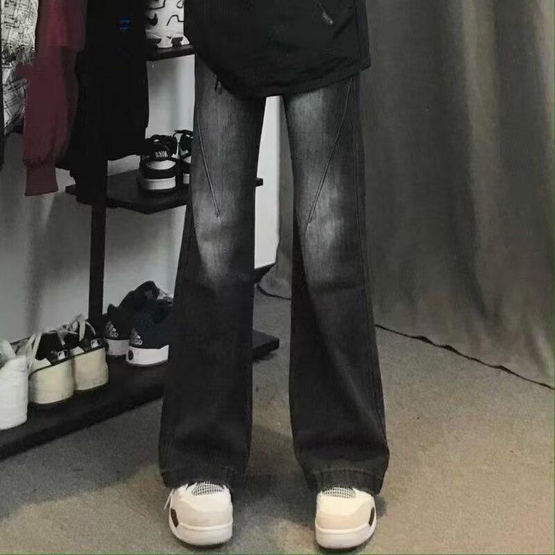 American Style Old Washed Retro Tall Slimming Jeans Men's High-end Loose Casual All-match Micro Trousers