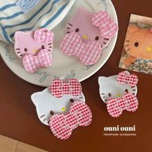 升级版！可爱KT脑袋魔术贴蝴蝶结碎发贴无痕刘海贴整理神器发饰品