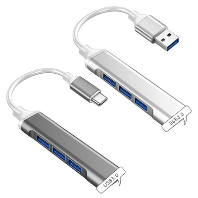 Type-c/USB Four HUB Brancher Four Expand aluminium alloy OTG Hub One to four Expand