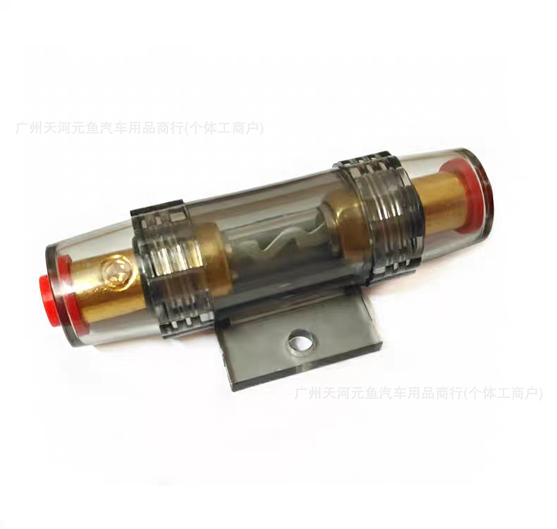 Fuse Box Pa66 Fireproof Flame-Retardant Small Fork-Type Automotive Fuse Holder Aircraft Fuse Holder Brown Color with Additional Fuse Included