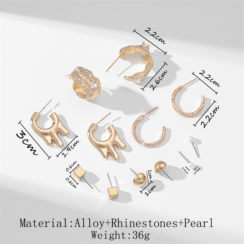 Mode Géométrique Alliage Placage Perles Artificielles Femmes Des Boucles D'oreilles 1 Jeu display picture 41
