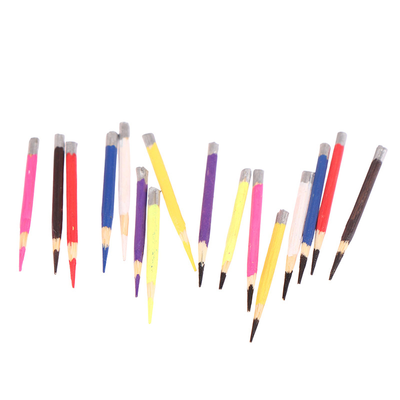 1:12 Dollhouse mini modelo hecho a mano OB11 miniatura props 8 lápiz color plumas en un grupo ~