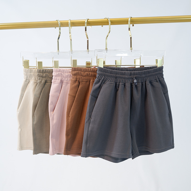 Summer Breathable Air Layer Shorts Women's Sports Casual Hot Pants Drawstring High Waist Loose Slimming Yoga 4-point Pants