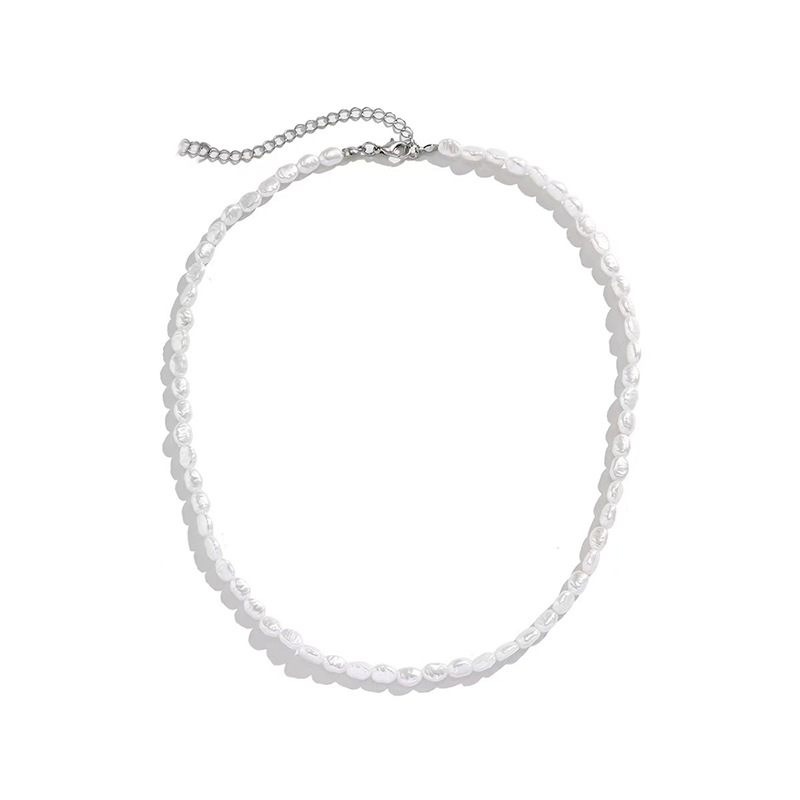 Barocke Perlenkette Für Herren Aus Edelstahl Modischer Schmuck_voghion.com