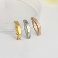 Amazon AliExpress Hot-Selling New Arrival Glossy, Minimalist, and Unique Twisted Navel Ring for Women – Perfect for Piercings