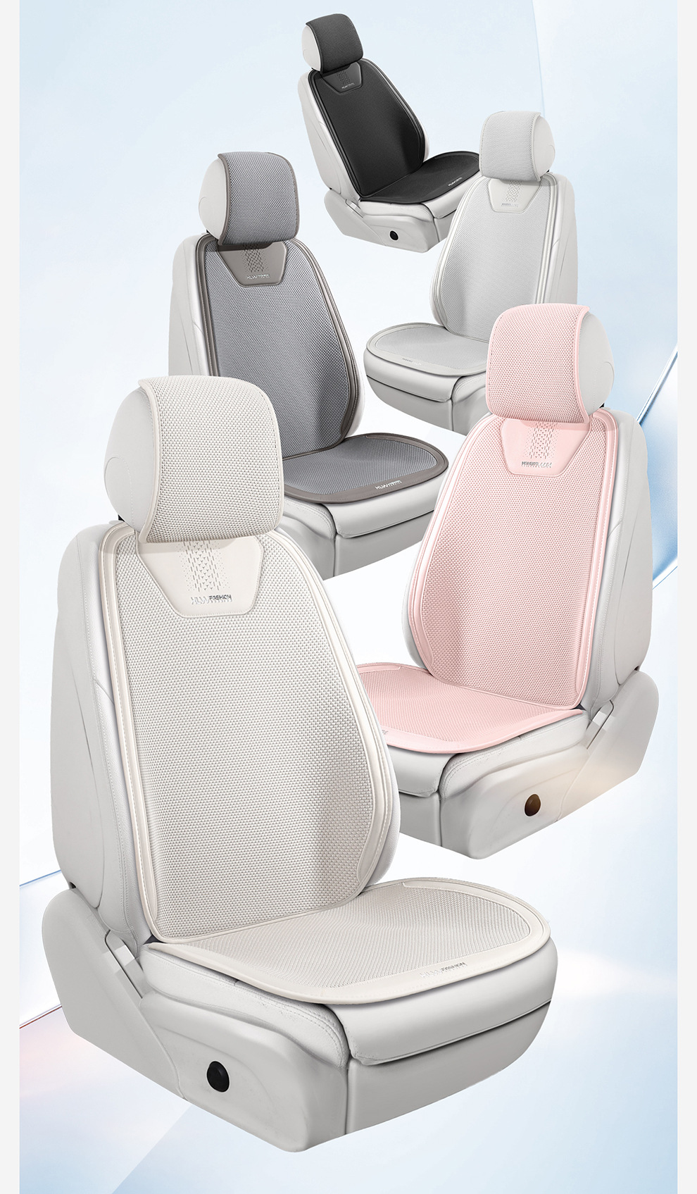 2026 Ice Linen Breathable Four-Season Universal Car Seat Cushion Small Three-Piece Set Seat Cushion Square Cushion Butt Cushion
