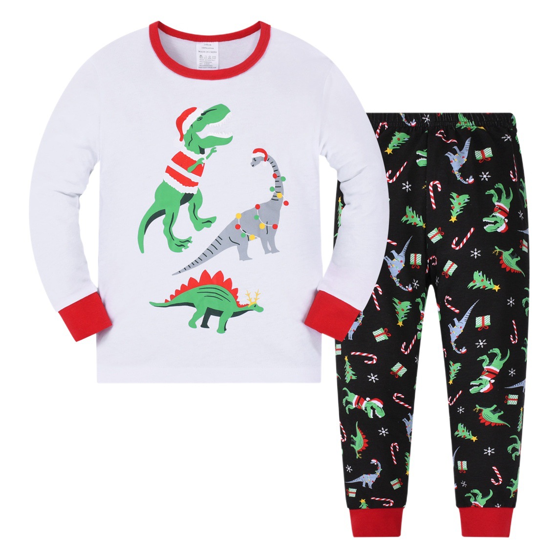 Navidad niños pijamas traje 2023 nuevos niños ropa de casa niños y niñas algodón ropa de Navidad Comercio exterior al por mayor