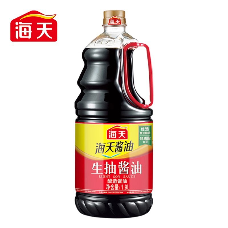 海天酱油1.9L大桶装生抽酱油商用厨房炒菜蒸鱼豉油凉拌汁调料1|undefined