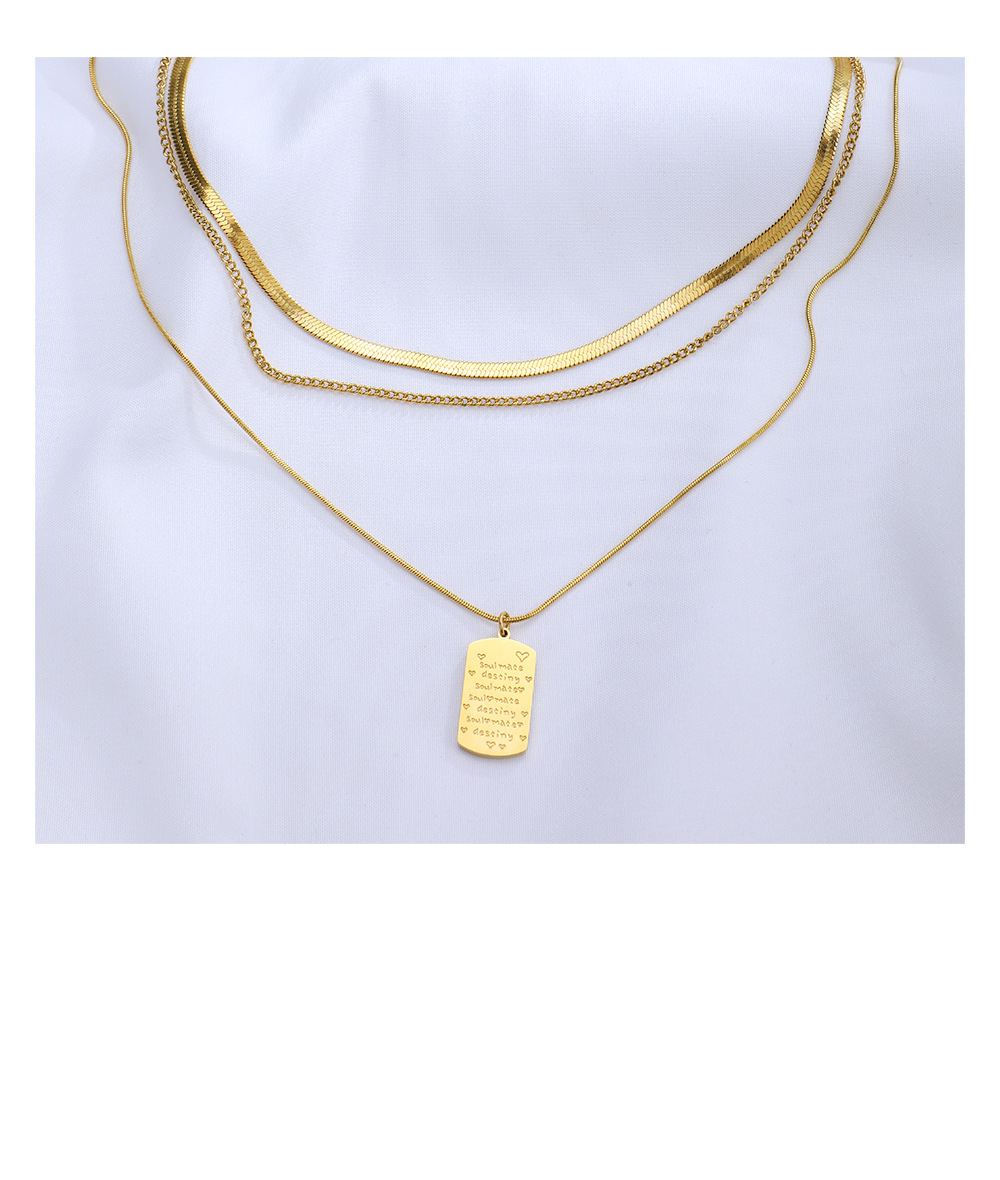 Geometric Stainless Steel Titanium Steel Pendant Necklace Wholesale display picture 3