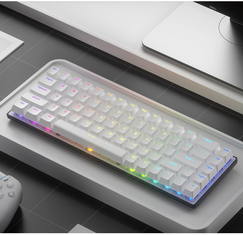 Механическая игровая клавиатура (Forev FV-Q68) проводная RGB, три режима, компактная портативная