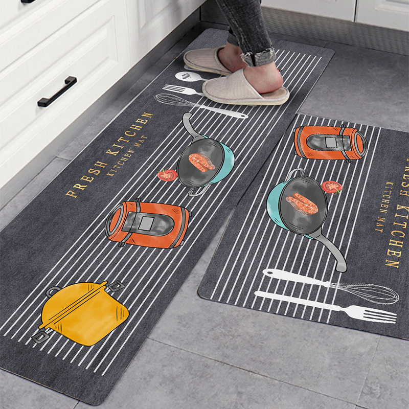 absorción de agua especial alfombra de cocina antideslizante a prueba de aceite resistente a la suciedad a prueba de agua absorción de aceite alfombra doméstica alfombra de puerta alfombra