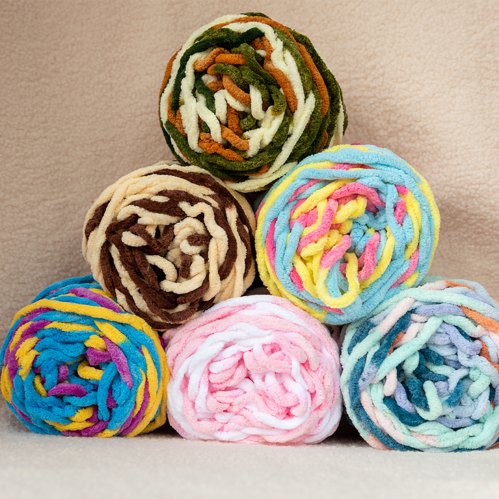 Hilo de la tira de hielo hilo de una sola hebra de lana gruesa bola de aguja hilo tejido a mano bolsa bufanda material de DIY Paquete de fábrica al por mayor