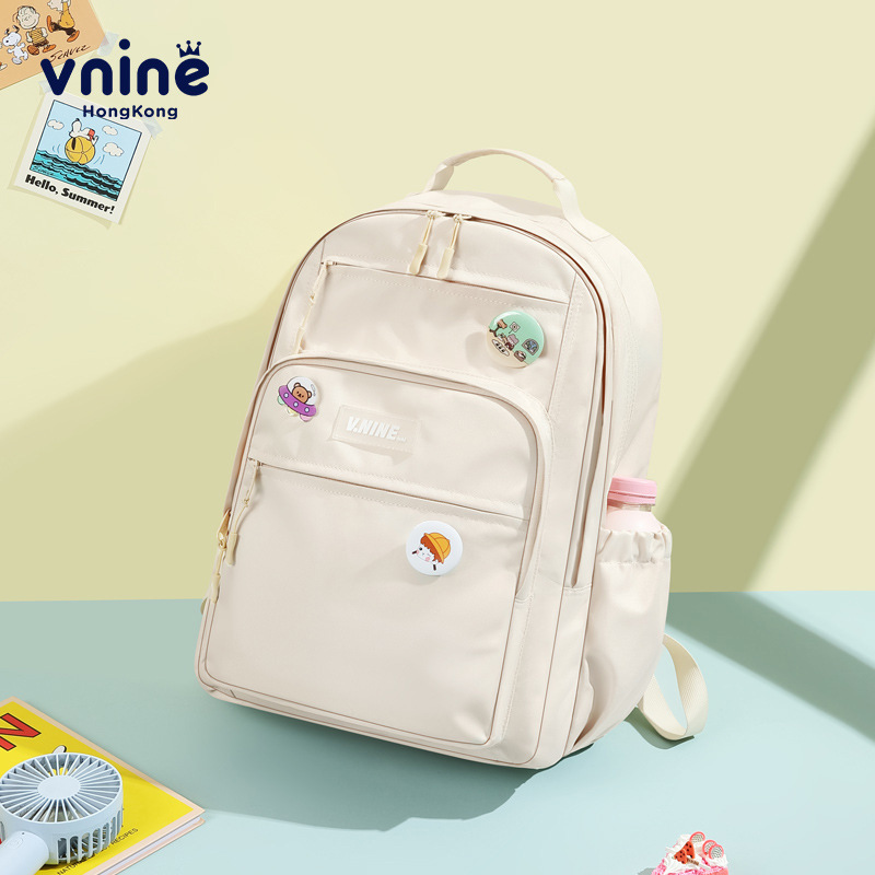 V.NINE city college style backpack casual Joker couple student schoolbag large capacity backpack V.NINE city college style backpack casual Joker couple student schoolbag large capacity backpack