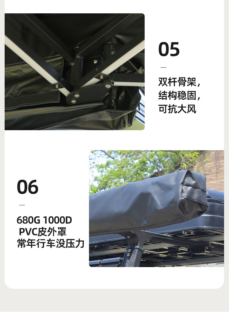 360-Degree Extended Car Sunshade Canopy, Upgraded Large Space for 4-6 People, Extended Car Side Tent, Factory Wholesale