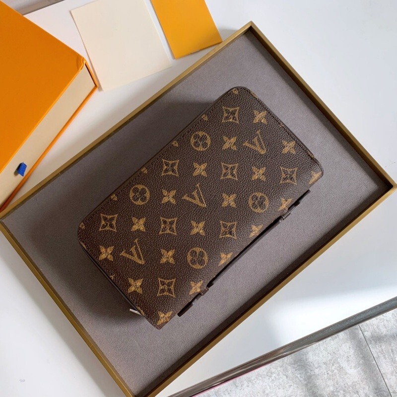 In-Stock Wallet New Model Unisex Long Large-Capacity High-End Luxury Leather Zipper Clutch Cross-Border