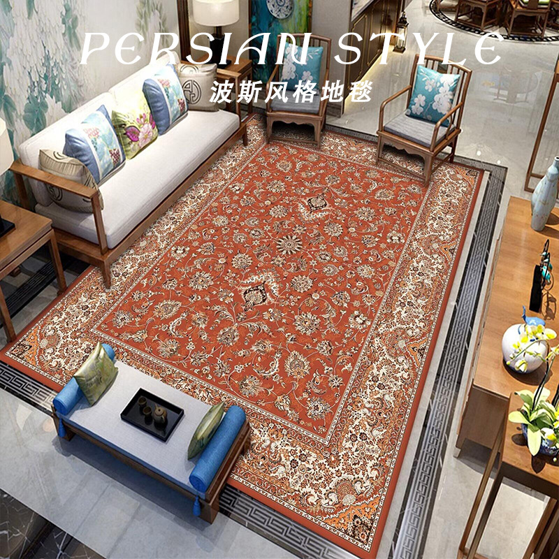 跨境波西米亞客廳地毯復古波斯民族風地毯地墊異域民宿風客房地毯