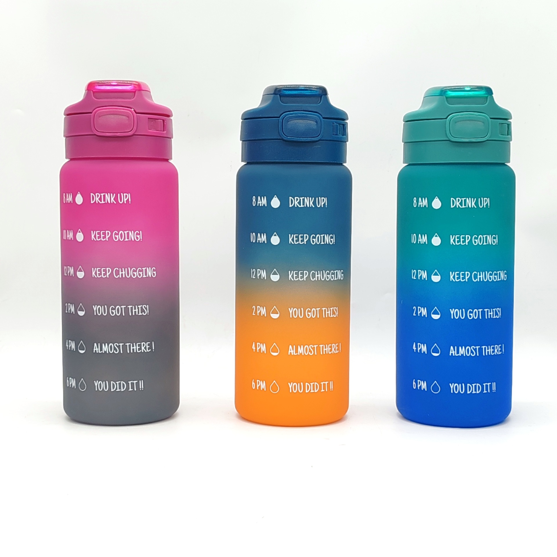 Comercio exterior transfronterizo de gran capacidad taza de agua deportiva esmerila taza de agua de color gradiente al aire libre acondicionamiento físico botella deportiva fábrica al por mayor