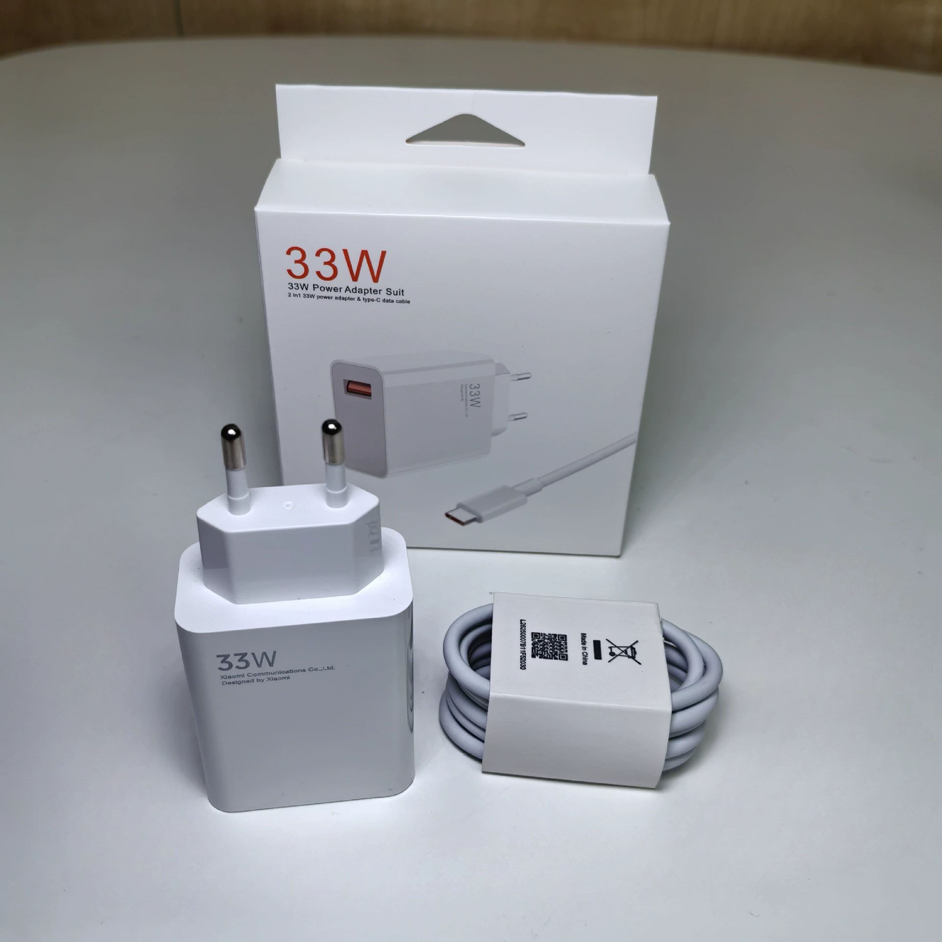 Charger (Xiaomi) 120W EU fast PD adapter — USB-C, multi-watt 33W/67W/120W options
