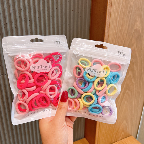 Children's rubber band baby hair tie hair small rubber band towel ring does not hurt the hair and has good elasticity for girls small hair tie