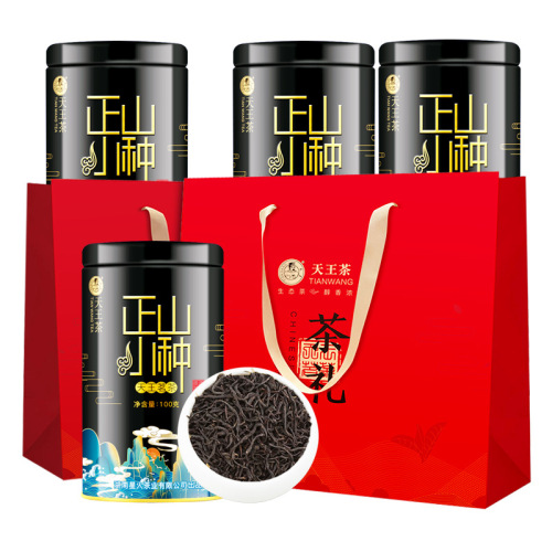Early Spring Zheng Shan Xiao Chong Oolong Tea, Aromatic Loose Leaf Jin Jun Mei Tea in a Luxury Gift Box and Canister