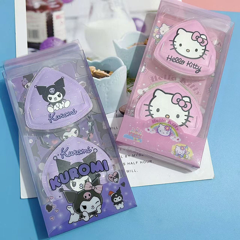 kt 猫クロミライスパウダーパフかわいい漫画スポンジエアクッションパフ美容卵ウェットとドライ両用非食べるパウダーパウダーパフ|undefined