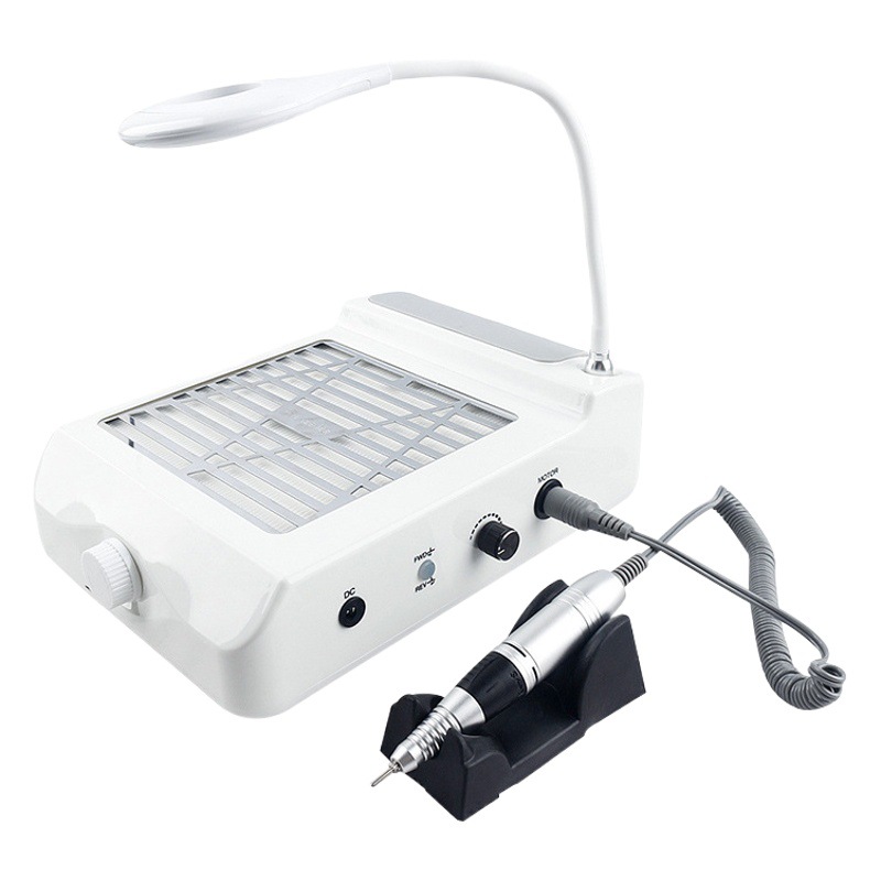 Máquina de belleza de uñas Cuatro en Uno máquina de molienda integrada aspiradora con filtro de extracción de almohada de mano colector de polvo de uñas transfronterizo