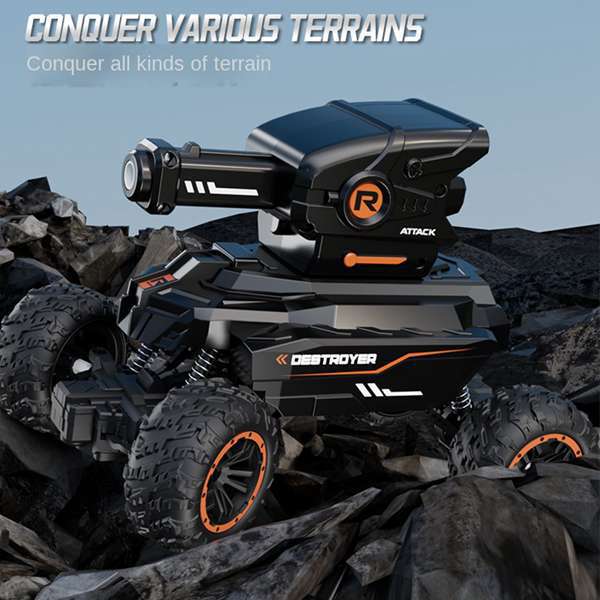 1 set Color: Blue-black Material: Plastic Remote-controlled car capable of launching water bombs, gesture-sensing battle tank 1 set Color: Blue-black Material: Plastic Remote-controlled car capable of launching water bombs, gesture-sensing battle tank