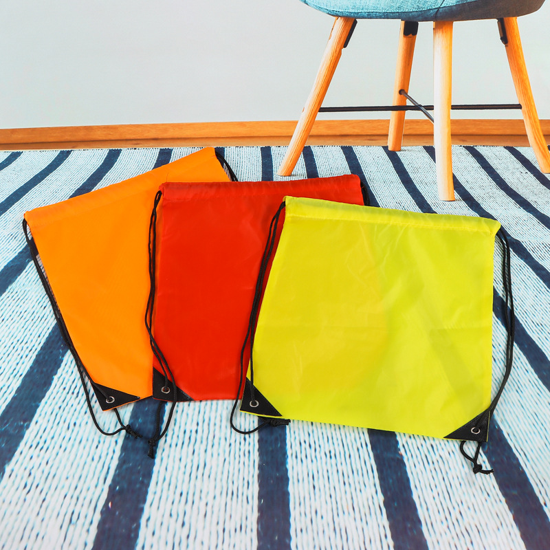 现货210d涤纶马拉松户外运动篮球束口袋定制礼品logo彩色厂家批发