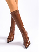 K 24612 Pointed Toe High Heel Boots ��ͷ�߸�ѥ ŷ���羳