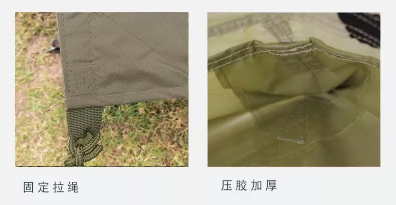 Outdoor Retro A-Shaped Tent for Two People, Rainproof Oxford Cloth Camping Tent, Portable Self-Driving Picnic Tent