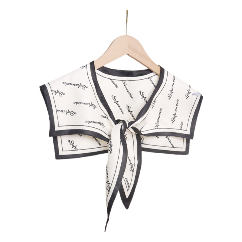 Spring and Autumn New All-match Elegant Casual Small Shawl Women's Outer Wear Double Layer Oil Painting with Shirt and Skirt Shoulder Fake Collar