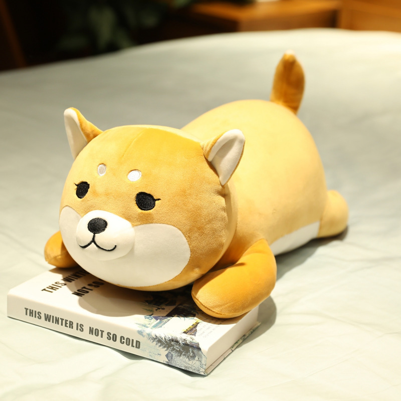 Suave corgi muñeca juguete de peluche gorda gorda caballo muñeca chica muñeca dormir gran almohada muñeca