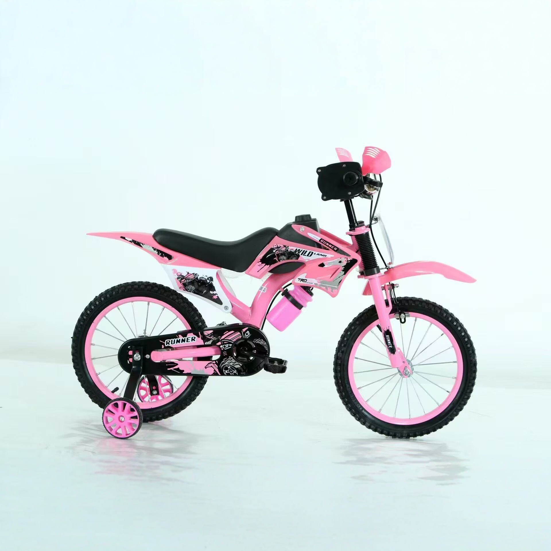 Bicycle Children Factory Wholesale Simulation Off-Road Motorcycle with Auxiliary Wheels Children's Bicycle 3 Years to 6 Years Old
