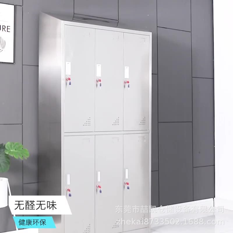 304 Stainless Steel Locker File Cabinet Medicine Cabinet Bathroom Food Factory Dust-Free Purification Workshop Employee Locker