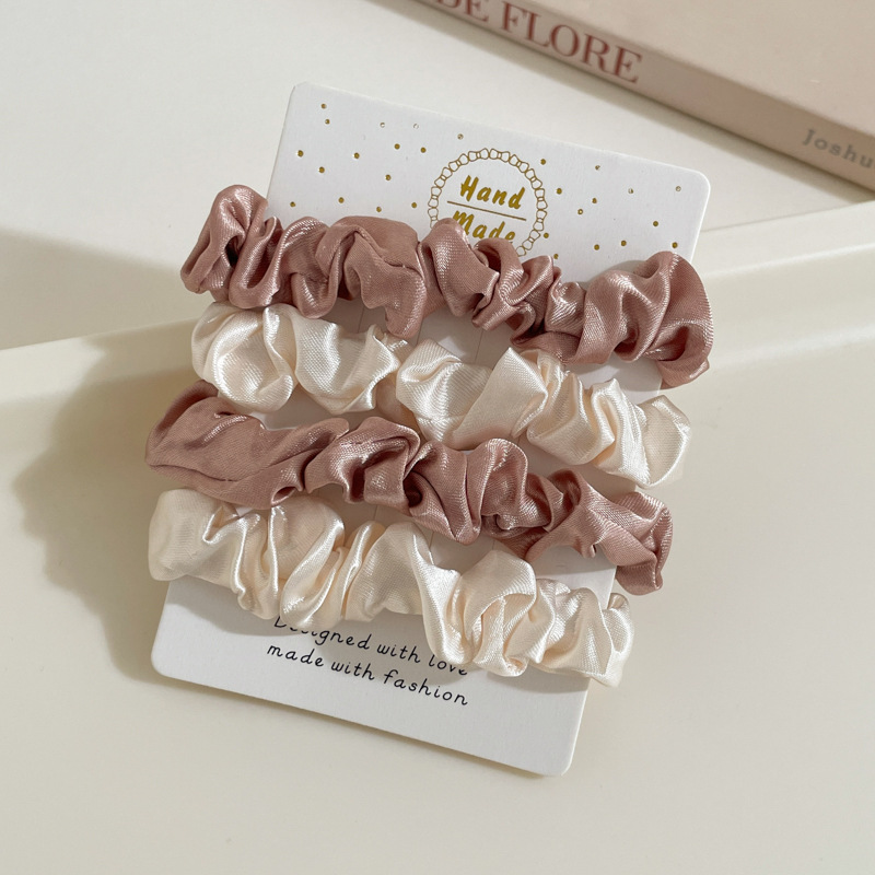 Otoño y invierno anillo de cabello de intestino para niñas de alto nivel de peluche cuerdas de cabello simples y versátiles de alta elasticidad correa de cuerdas de cabello tocado