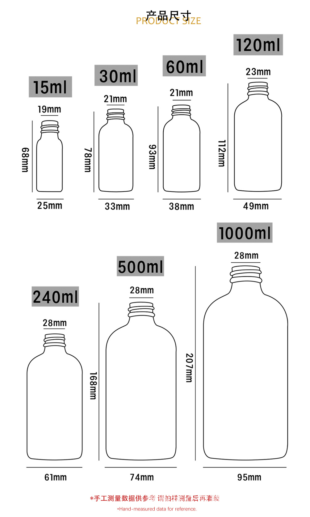 Botella de Vidrio Boston para Aceites Esenciales 2oz 4oz 8oz 16oz, con Gotero y Atomizador