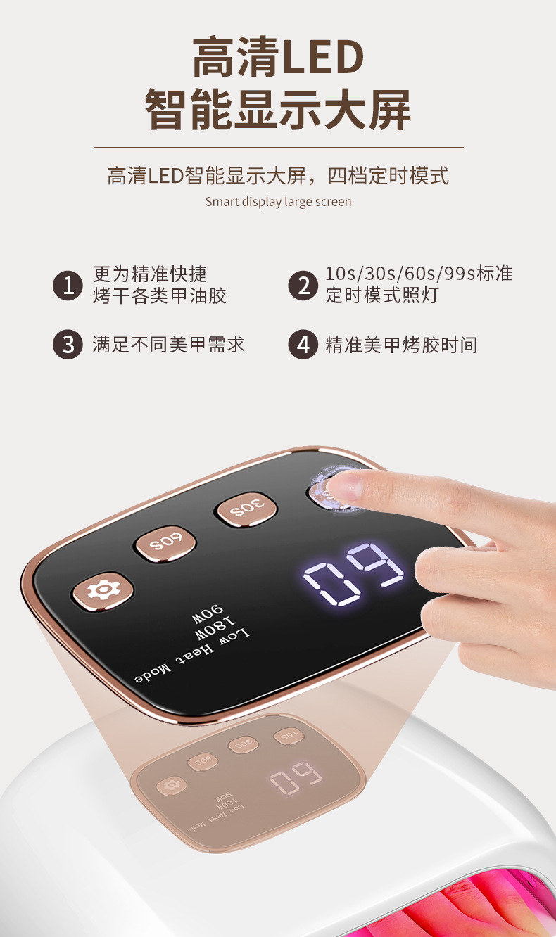 Nagellampe Doppelhändig UV-LED Nageltrockner Neue tragbare Nägel Multifunktional Nagelsalon Professionelle Hochleistungs-Lichtheilungslampe Schnelltrockner
