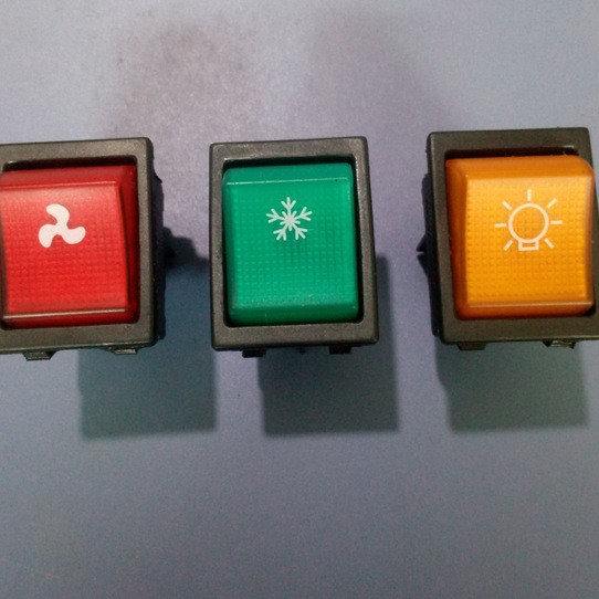 大量直销 船型开关 KCD4带灯四脚六脚两档电源船型开关 品质保障