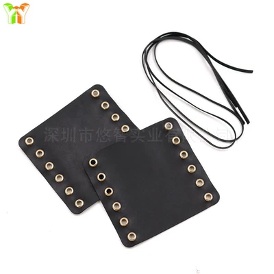 Rope car handle cover motorcycle handle gloves leather electric car handle cover in stock non-slip rope adjustable handle (Motorcycle Handle Cover) - two-pairs-black