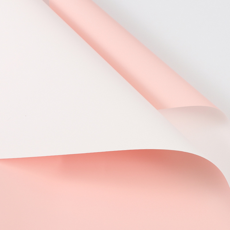 Papel de Regalo de Flores de Papel Ouya de Dos Colores, Material Plástico Impermeable, Papel de Envolver Ramos de Flores, Estilo Coreano, Primer Amor, Papel de Color Puro Especial