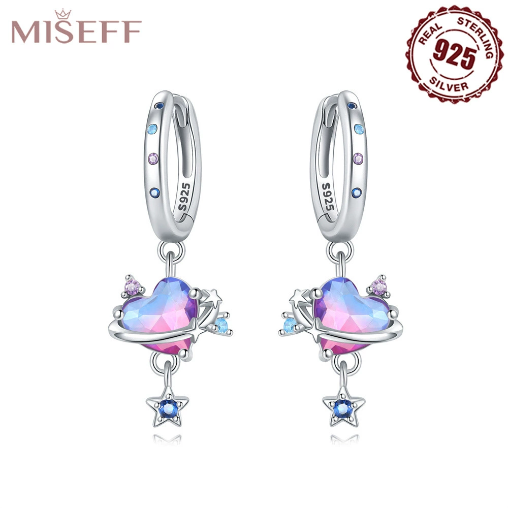 Fashionable universal earrings, silver 925 sample, European style