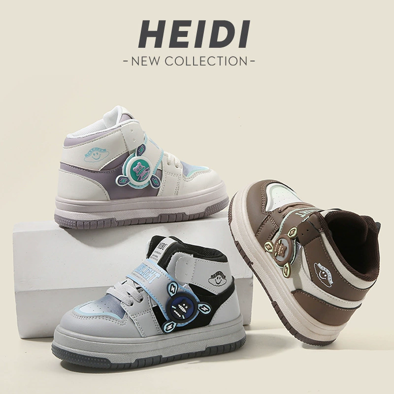 Детская спортивная обувь весна-осень 2025, новые повседневные кроссовки для мальчиков, высокие кеды для девочек, легкие мягкие детские туфли.